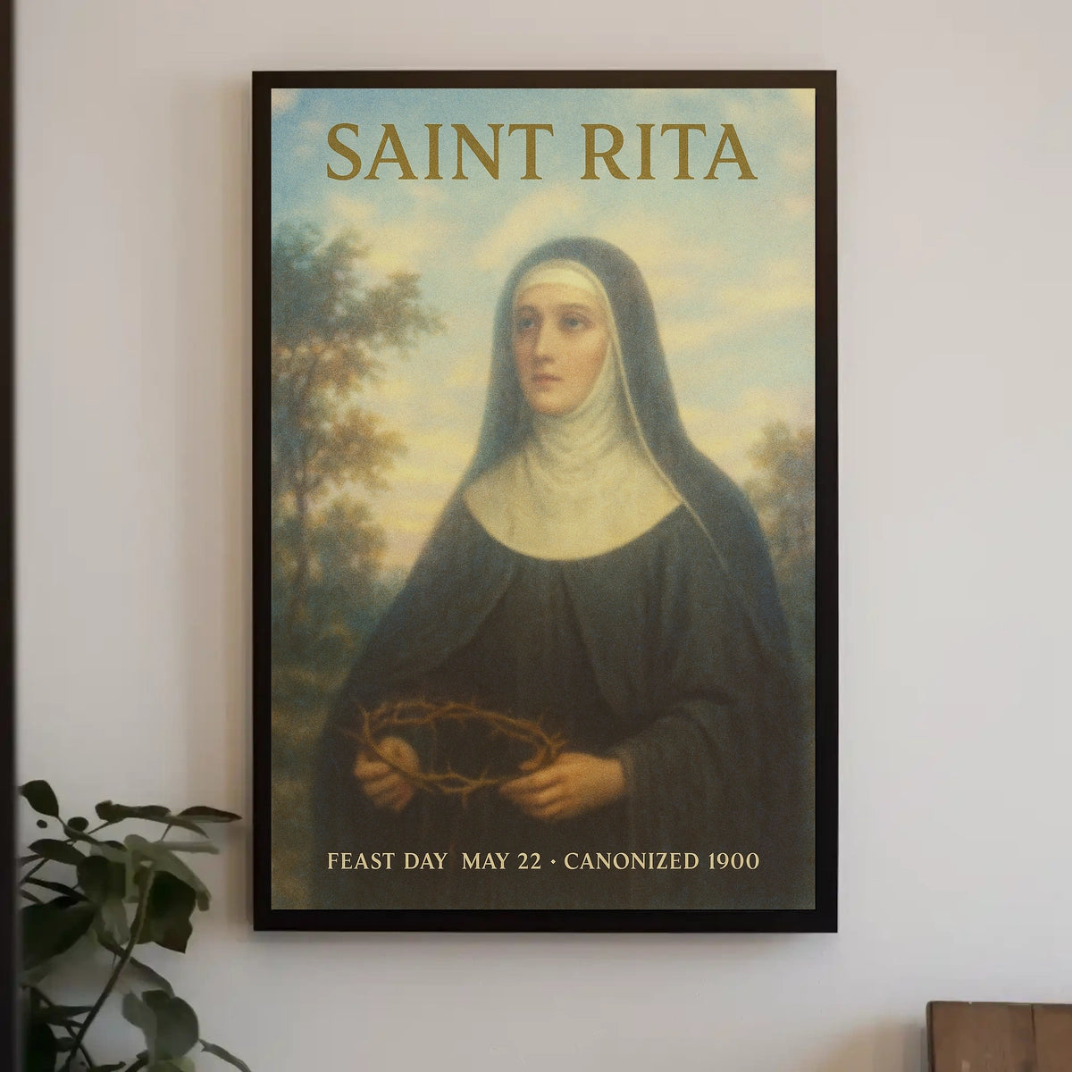Saint Rita Feast Day Poster