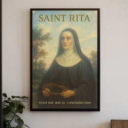 Saint Rita Feast Day Poster