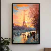 Parisian Sunset Stroll Poster