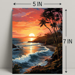 Tropical Sunset Serenity Poster