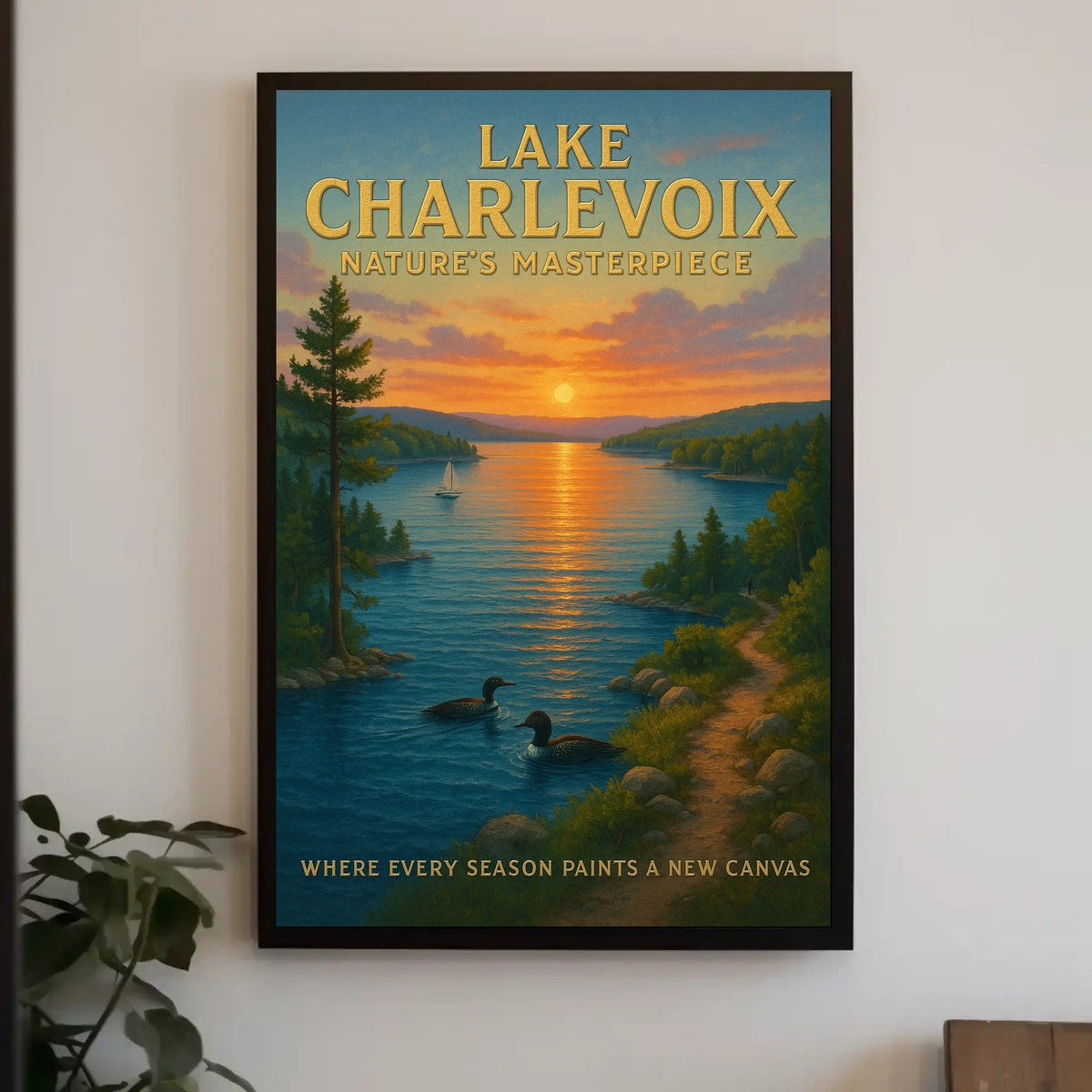 Lake Charlevoix NatureS Masterpiece Poster
