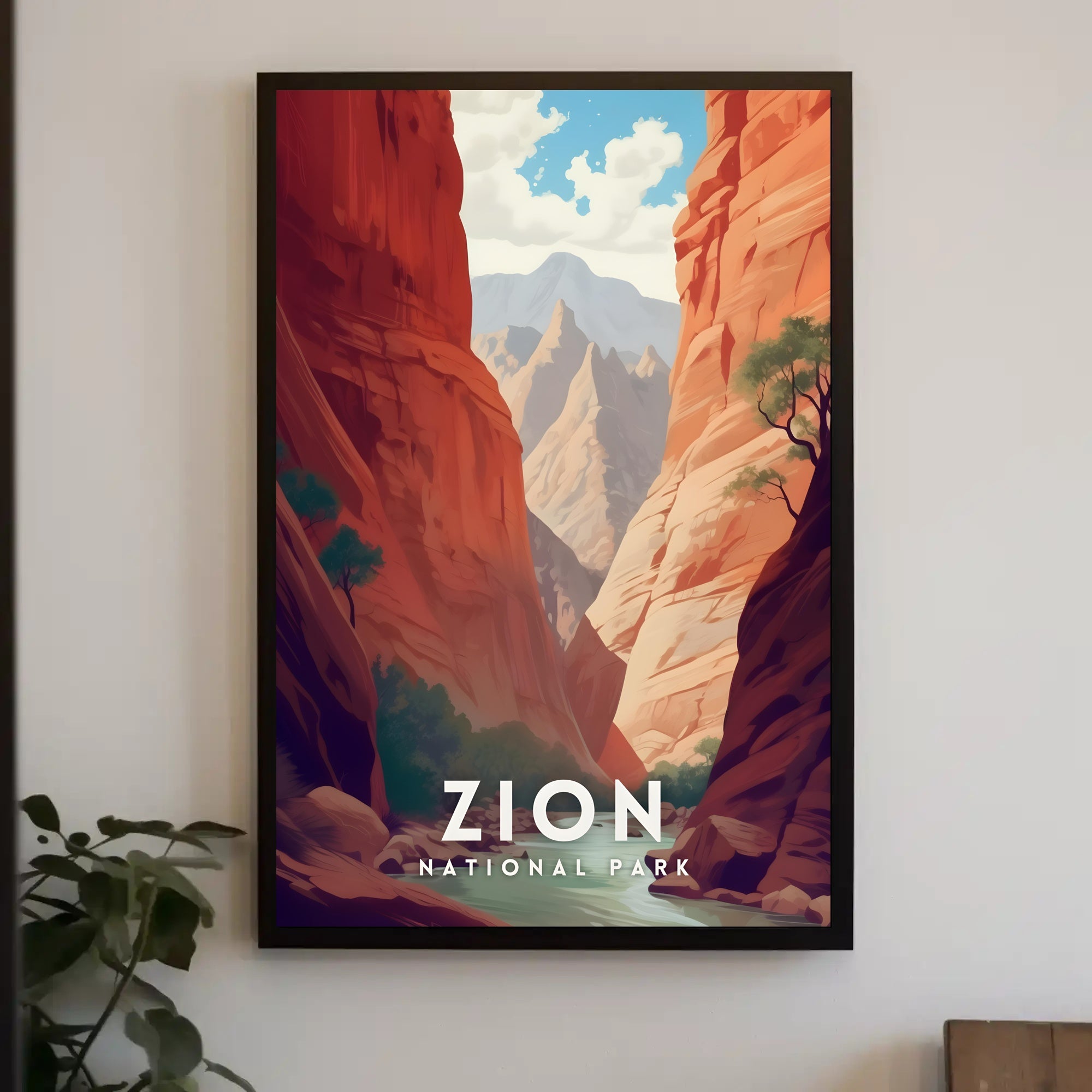 Zion National Park Scenic Travel Poster Print
