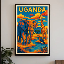 Uganda Wildlife Adventure Poster