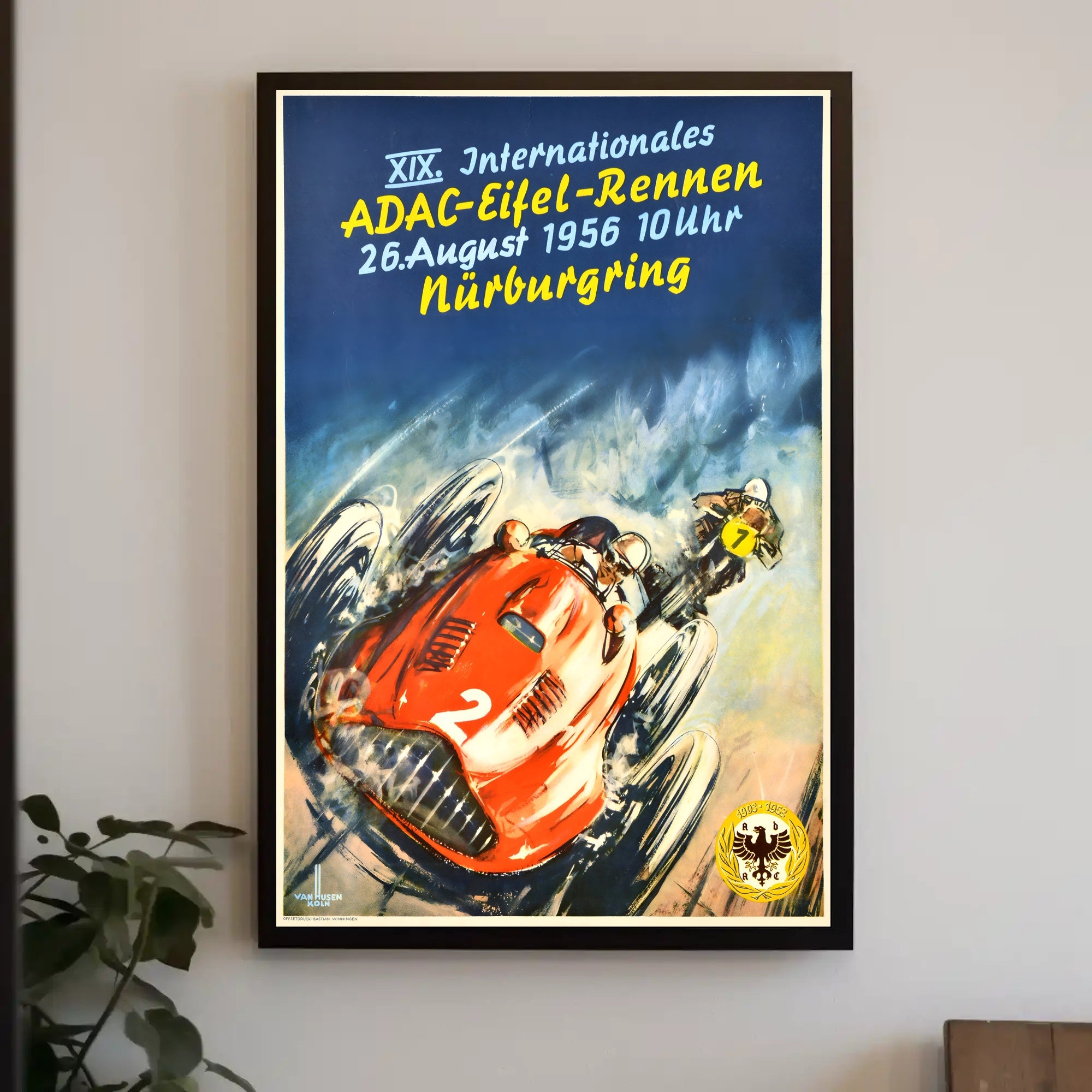 XIX. Internationales ADAC-Eifel-Rennen 1956 Poster