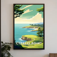 Cypress Point Coastal Golf Travel Poster