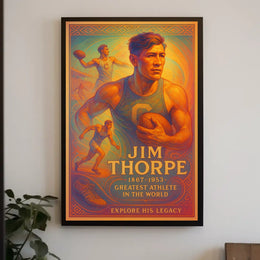 Celebrating a Legend The Greatest Athlete Jim Thorpe Poster