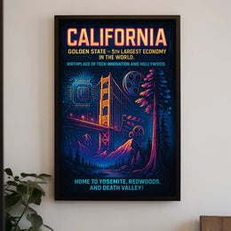 California The Golden State Poster