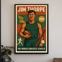 Jim Thorpe Legendary Athlete Poster