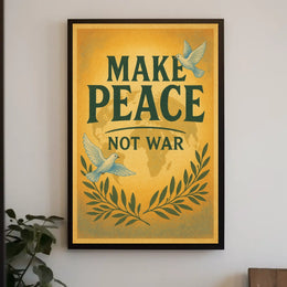 Make Peace Not War Vintage Poster