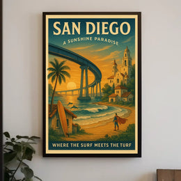 San Diego A Sunshine Paradise Poster
