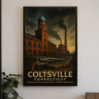 Coltsville, Connecticut Industrial Poster