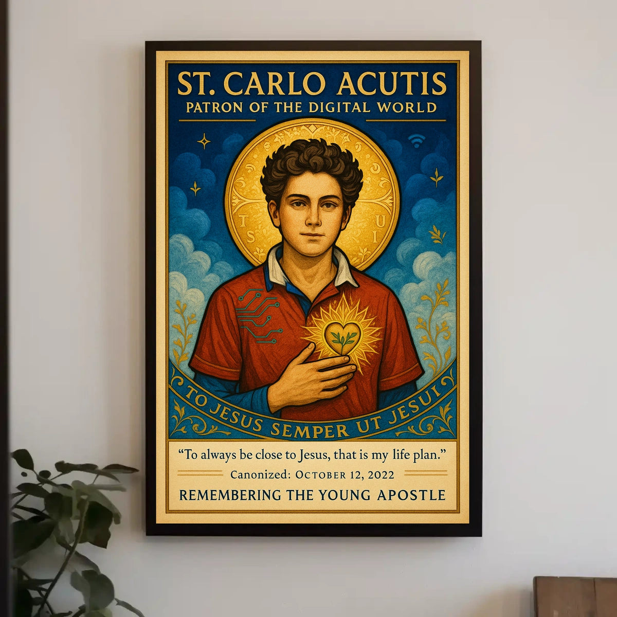 St. Carlo Acutis Patron of the Digital World Poster