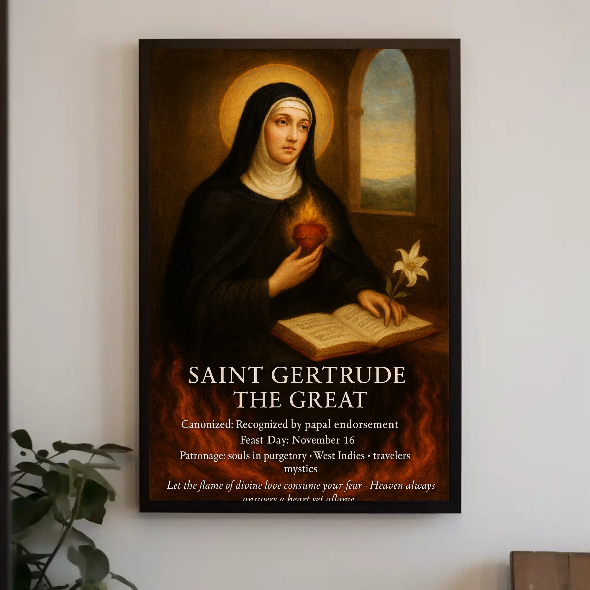 Saint Gertrude the Great Poster PosterGoat