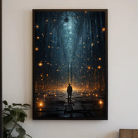 Journey Through The Luminous Corridor Poster PosterGoat