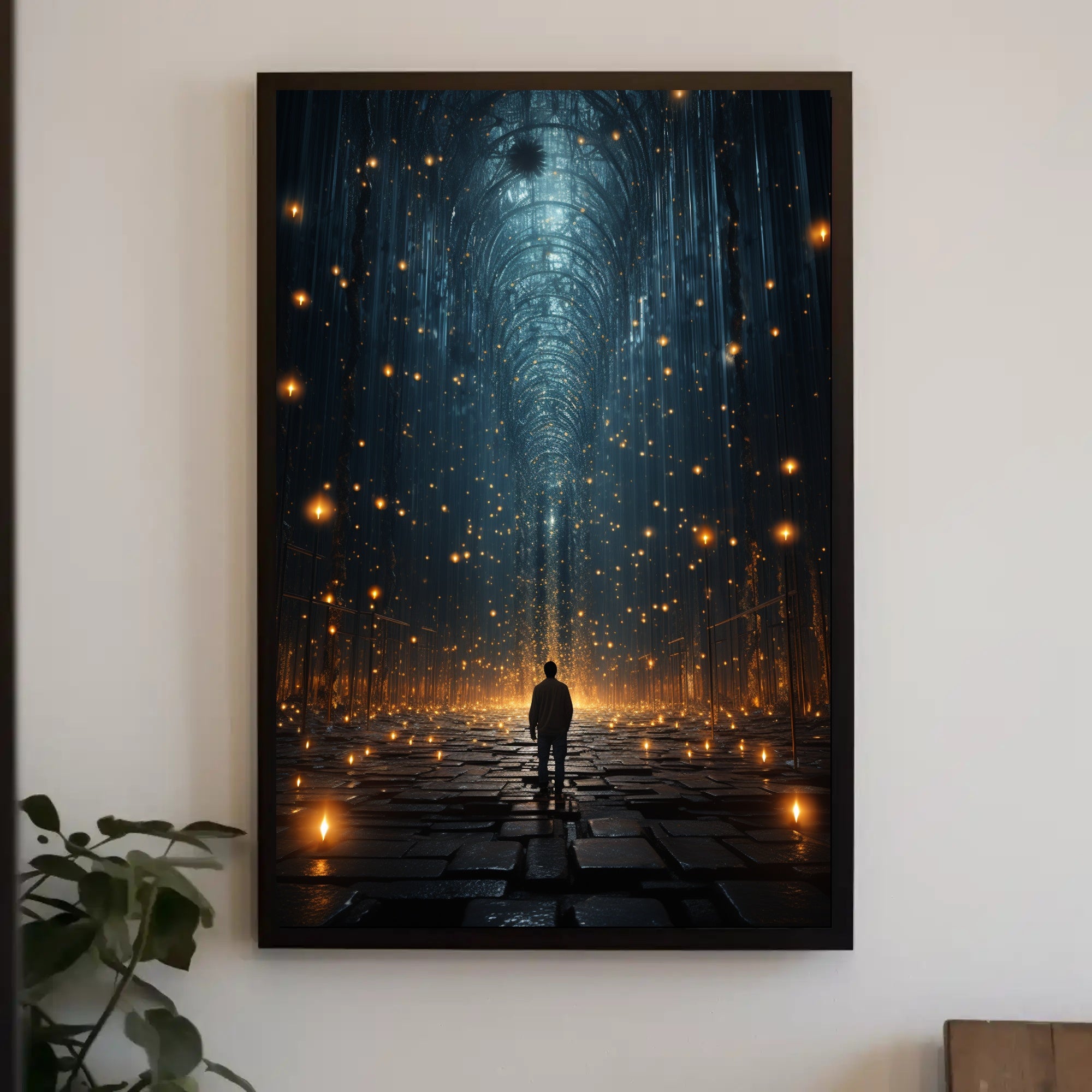 Journey Through The Luminous Corridor Poster PosterGoat
