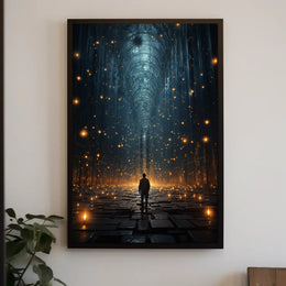 Journey Through The Luminous Corridor Poster PosterGoat