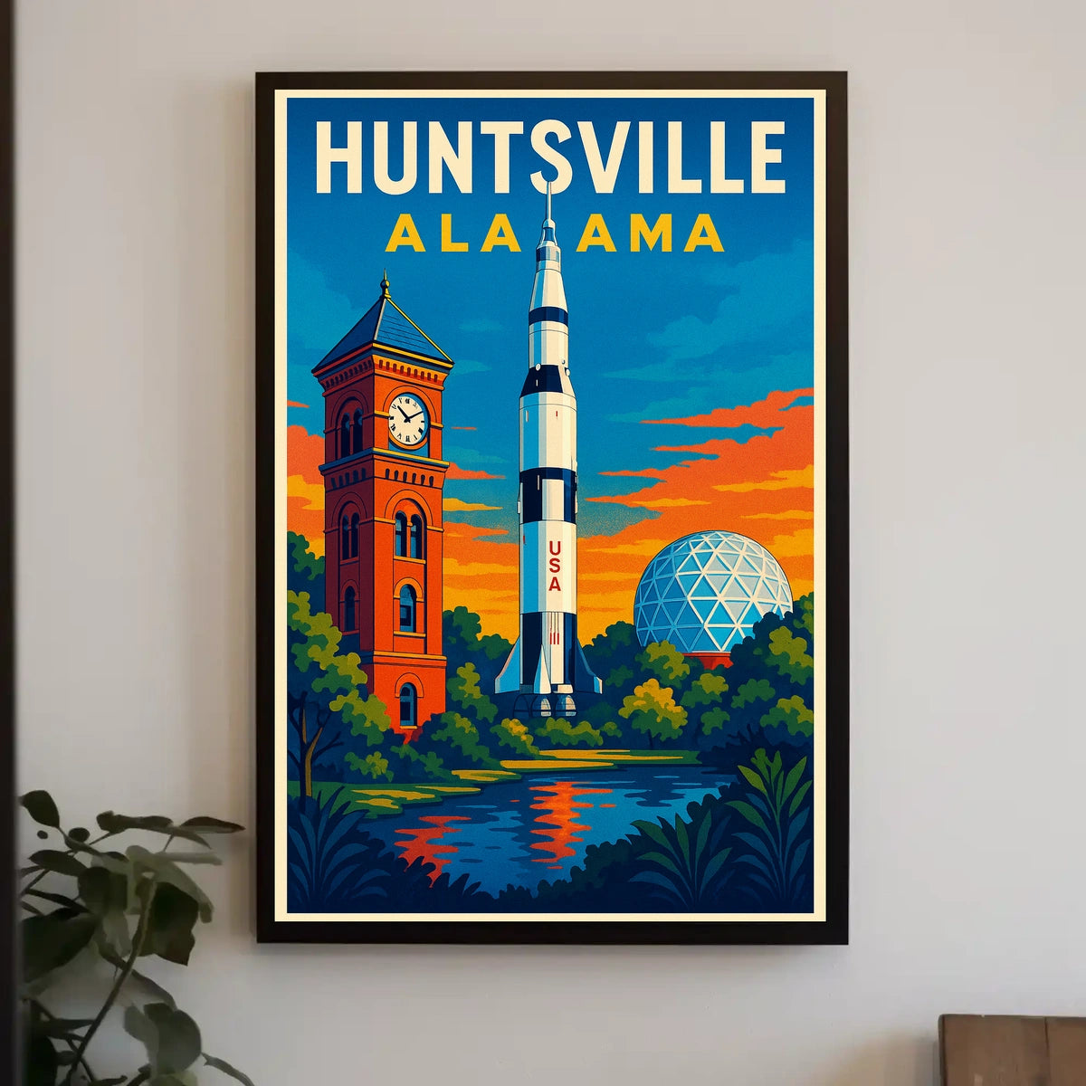 Huntsville Landmarks Poster