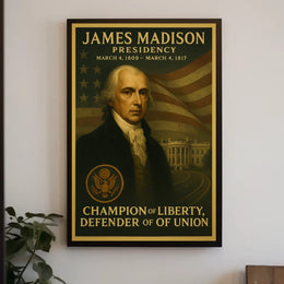 James Madison Founding Father Presidential Era Historical Poster