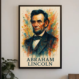 Historical Watercolor Portrait: Patriotic American Legacy