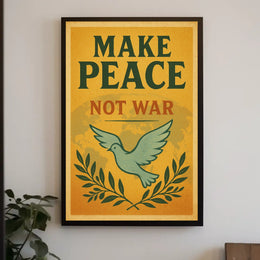 Peace Dove Vintage Poster: Make Peace Not War