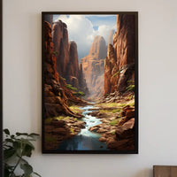 Majestic Canyon Landscape Poster