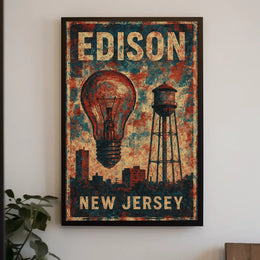 Edison New Jersey Scenic Town Poster