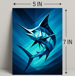 Geometric Marlin Poster PosterGoat
