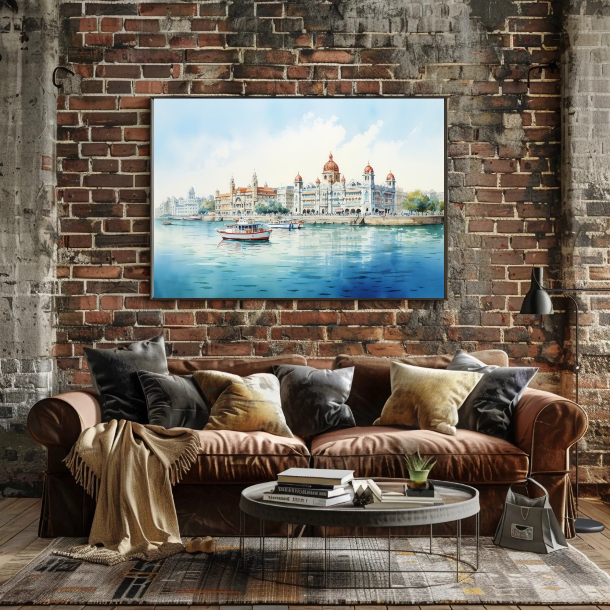 Serene Waterfront Architecture Poster