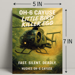 Hughes OH-6 Cayuse Little Bird Killer Egg Poster PosterGoat