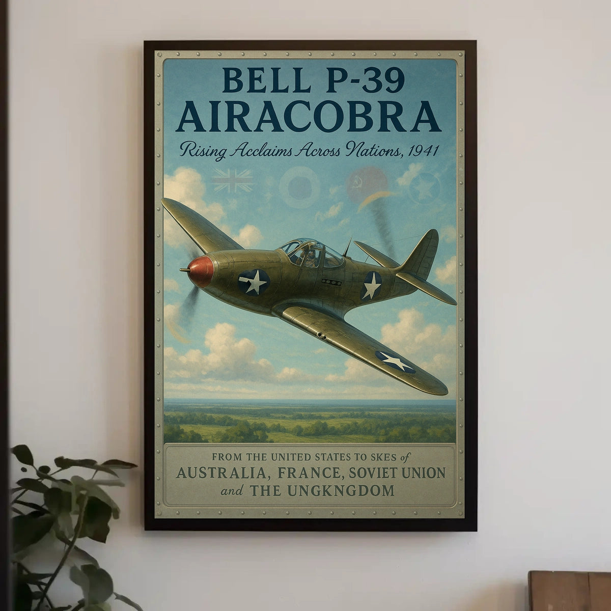 Bell P-39 Airacobra International Acclaim, 1941 Poster