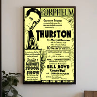 Thurston Magic Show Vintage Theatrical Cultural Poster