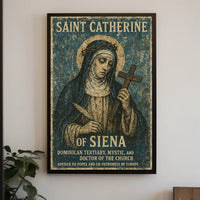 Saint Catherine of Siena Heritage Religious Art Poster