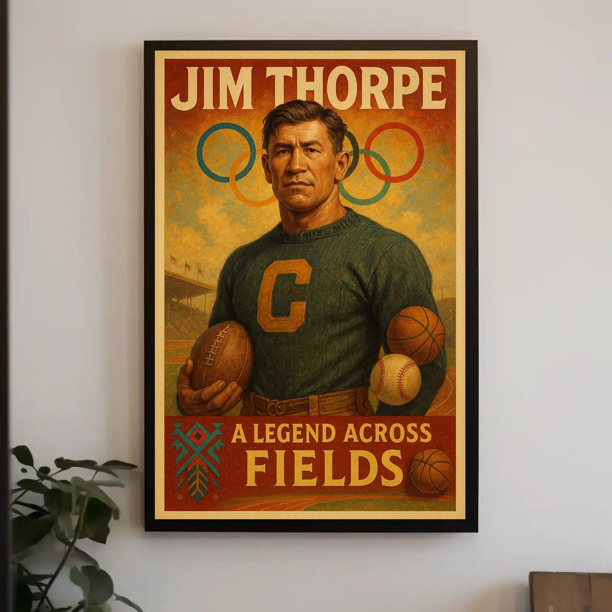Jim Thorpe Iconic Sports Legend Jim Thorpe Poster