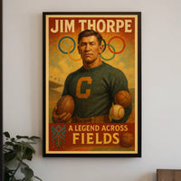 Jim Thorpe Iconic Sports Legend Jim Thorpe Poster