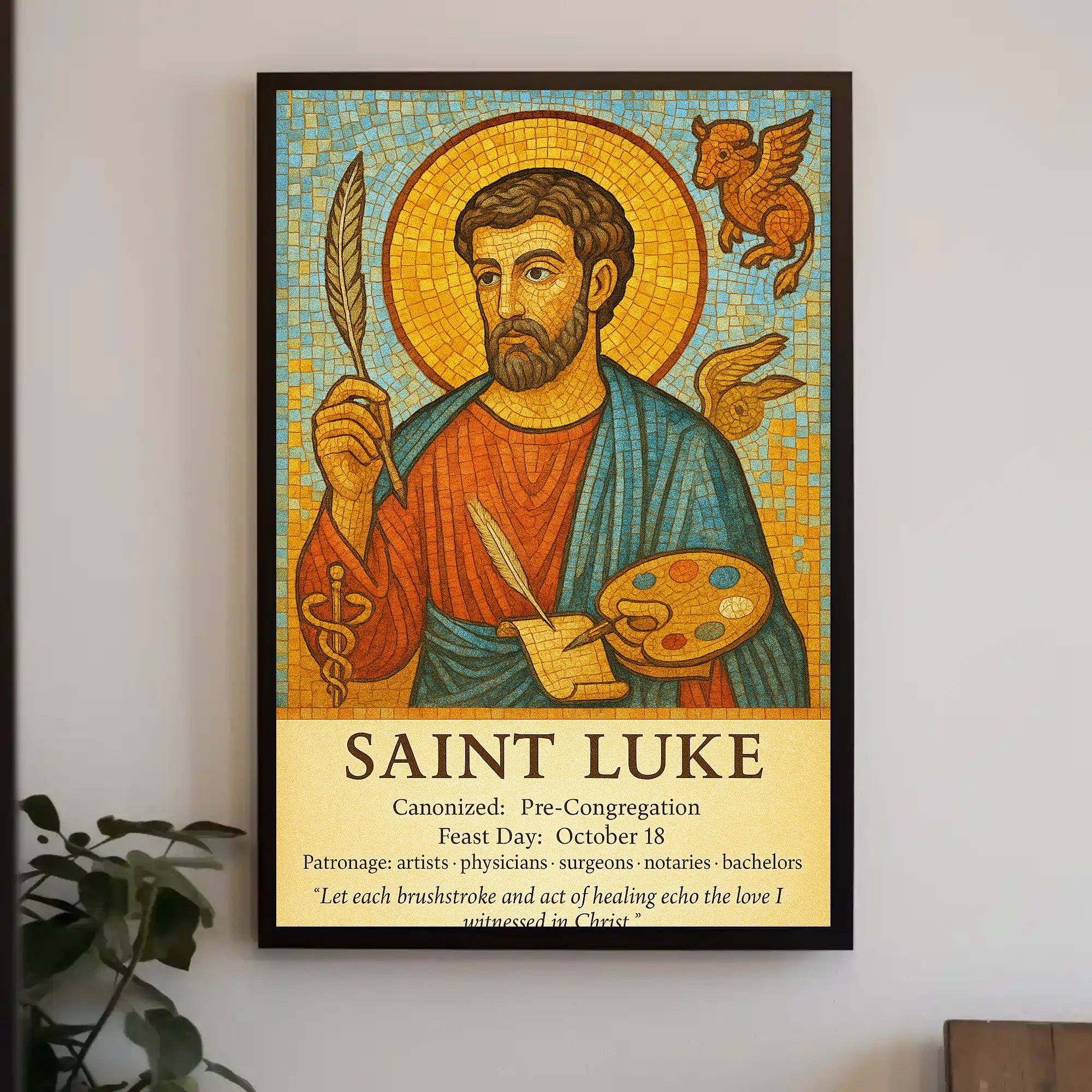 Saint Luke Patron of Artists and Healers Poster PosterGoat
