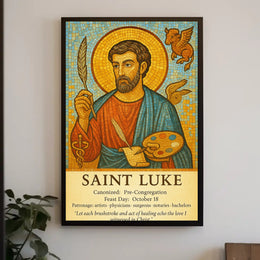 Saint Luke Patron of Artists and Healers Poster PosterGoat