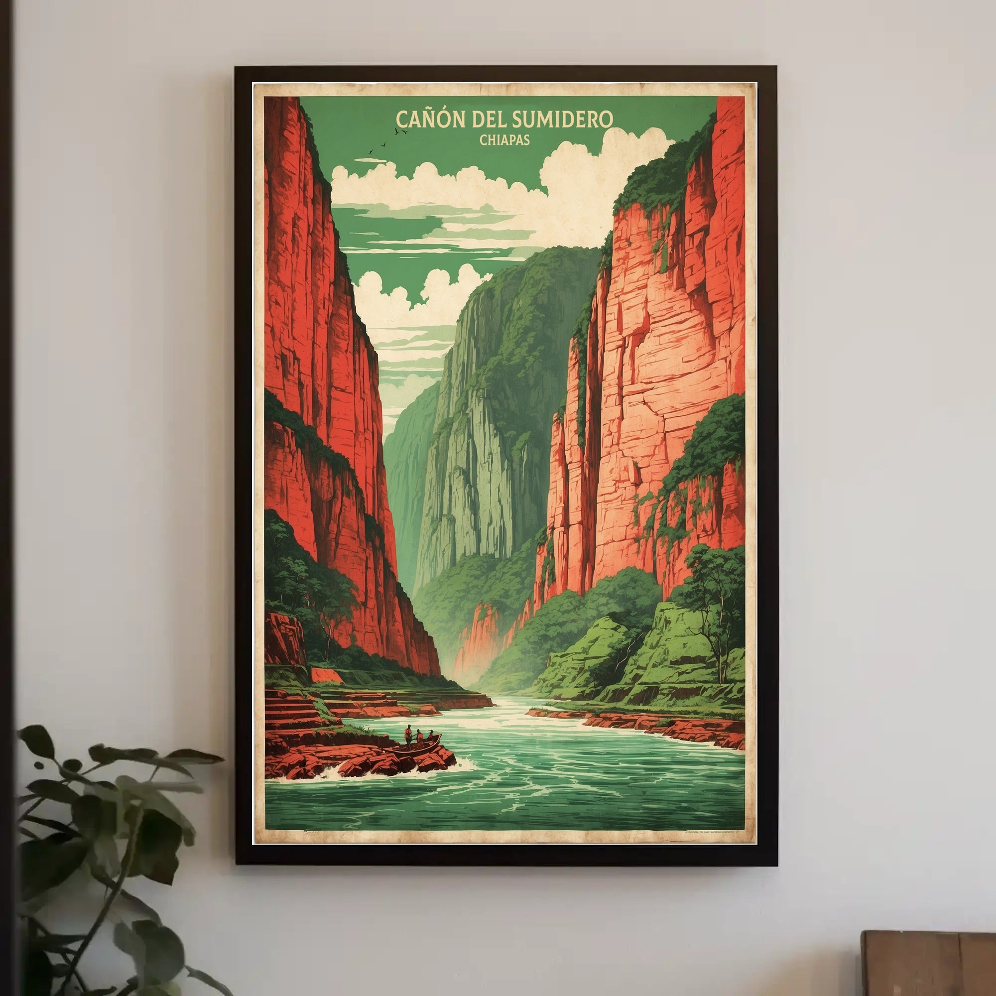 Sumidero Canyon Vintage Travel Poster