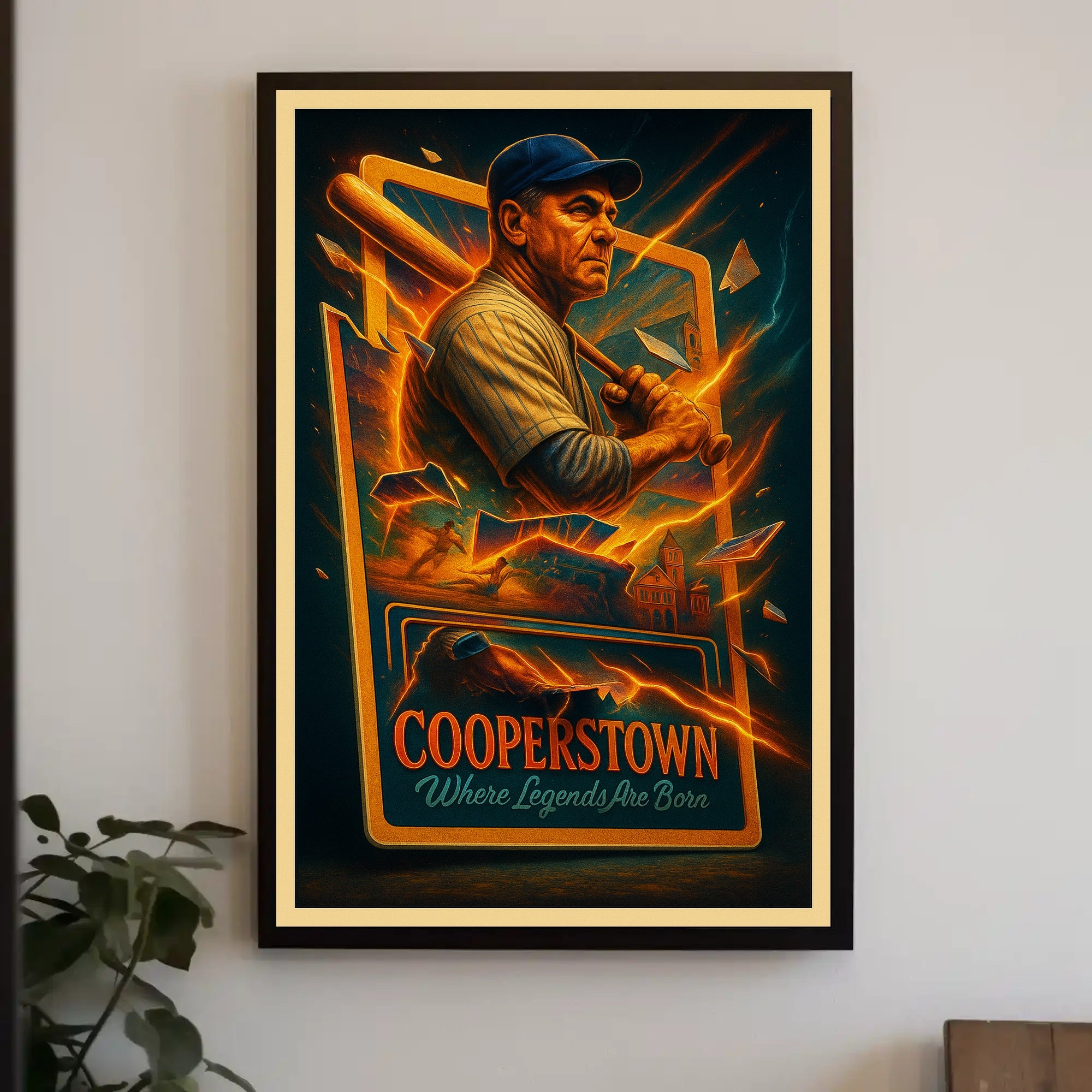 Cooperstown Legends Are Born Wall Art Print PosterGoat