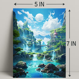 Enchanted Waterfall Paradise Poster