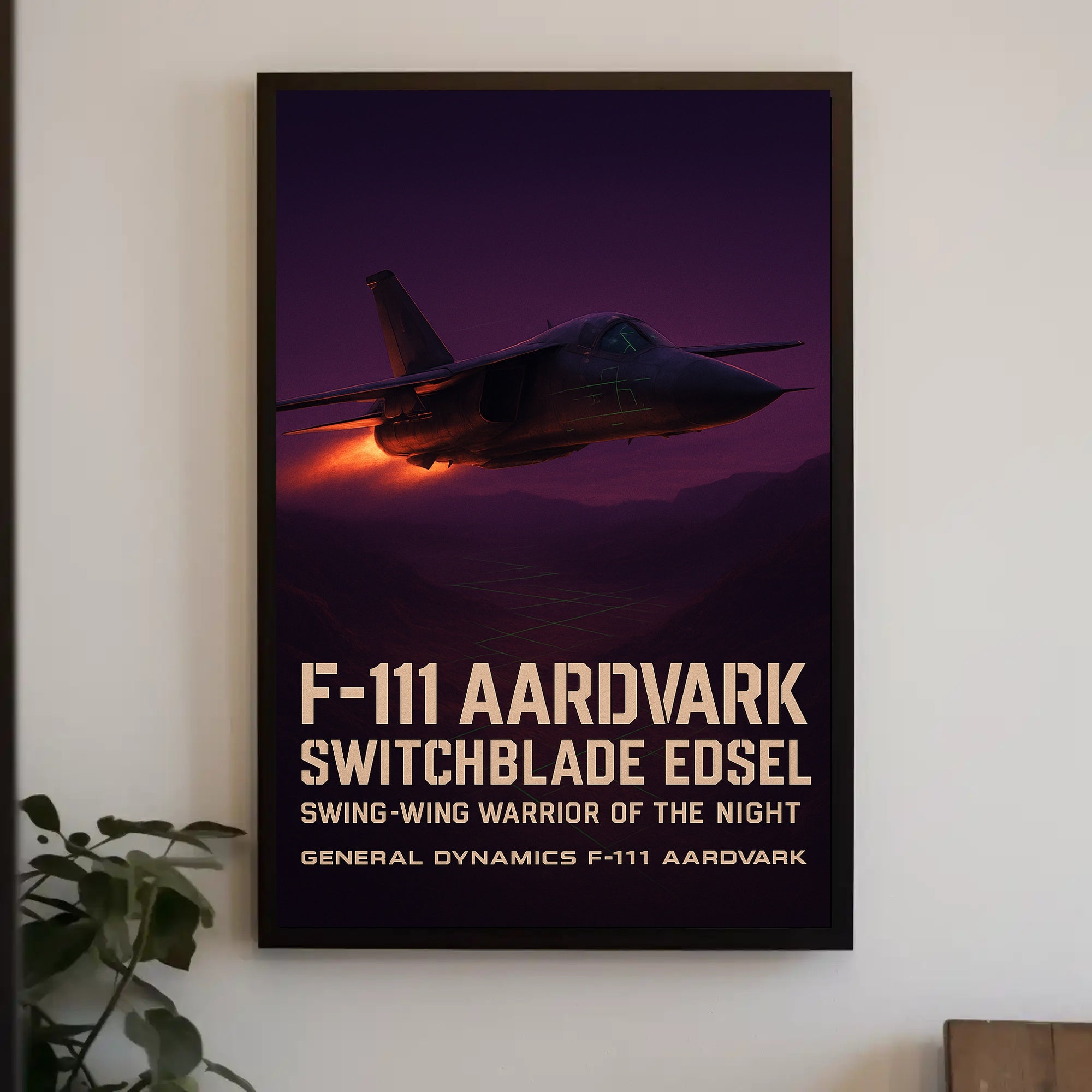 F-111 Aardvark Swing-Wing Cold War Military Poster