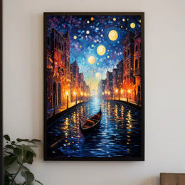 Starry Canal Poster