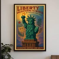 Statue of Liberty Vintage Patriotic Propaganda Poster