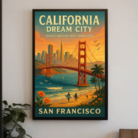 California Dream City Wall Art Print PosterGoat