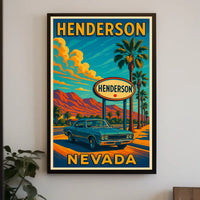 Henderson, Nevada Retro Travel Poster