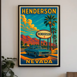 Henderson, Nevada Retro Travel Poster