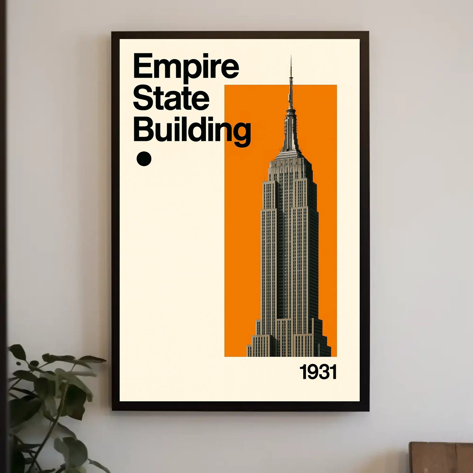Empire State Building Art Deco Travel Poster