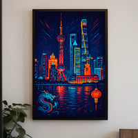 Neon Nights in Shanghai Poster