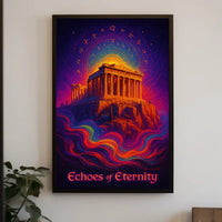 Echoes of Eternity: Surreal Greek Temple Poster