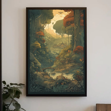 Serene Forest Escape Cultural or Heritage Poster