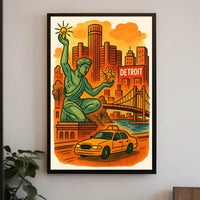 Spirit of Detroit Art Poster